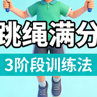中考跳绳满分180个/分钟！照着这套“3阶段训练法”，从60到180