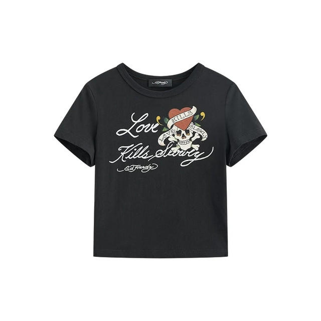 酷飒本命黑 T！Ed Hardy 这件夏季新款直接焊在身上