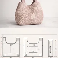 田园风碎花圆弧手提包