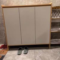 实木鞋柜家用靠墙一体大容量简约鞋架子