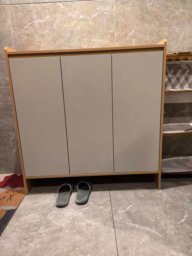 实木鞋柜家用靠墙一体大容量简约鞋架子