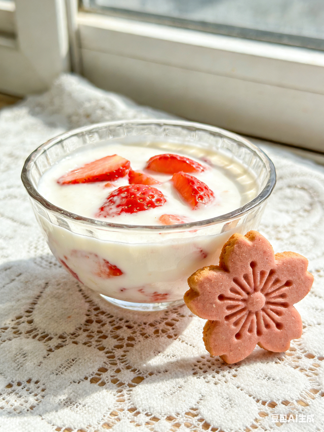 草莓酸奶碗：春天的甜