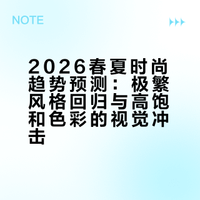 2026春夏时尚趋势预测：极繁风格回归与高饱和色彩的视觉冲击