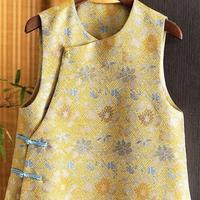 新中式圆领褶襟马甲手工打版指南