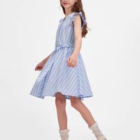 被问爆的女童夏裙！暇步士这条条纹小飞袖，美到心坎里✨