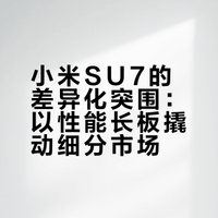 小米SU7的差异化突围：以性能长板撬动细分市场