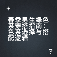 春季男生绿色系万能穿搭✅