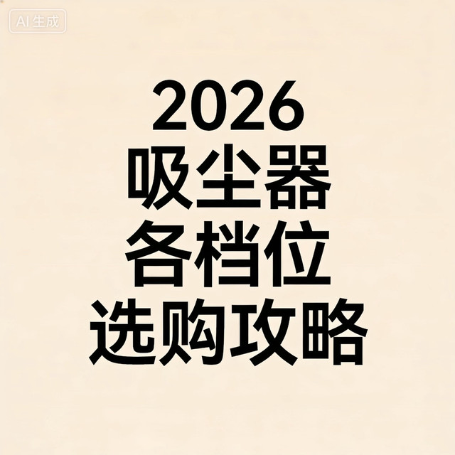 2026年吸尘器选购全攻略
