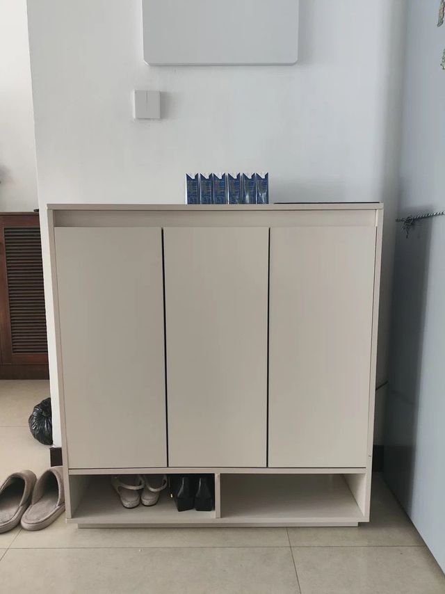 靠墙一体鞋柜实木入户柜家用进门口鞋架子
