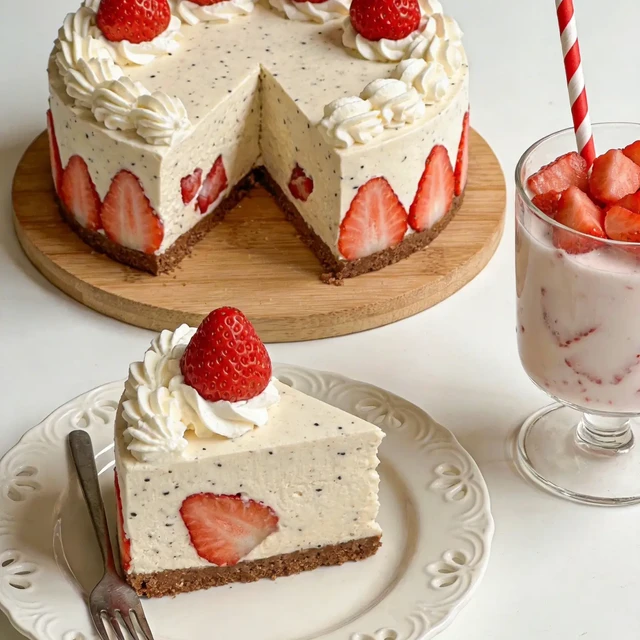 夏日免烤草莓伯爵慕斯下午茶