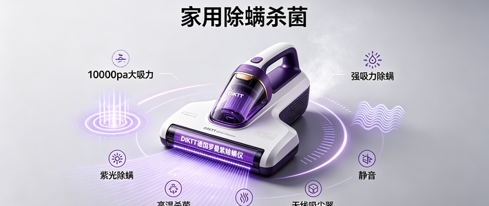 实测封神！DIKTT德国除螨仪无线三合一10000Pa，床品洁净直接拉满
