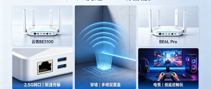 腾达云霄 BE5100/BE6L Pro + 穿墙王，百元价位电竞体验拉满
