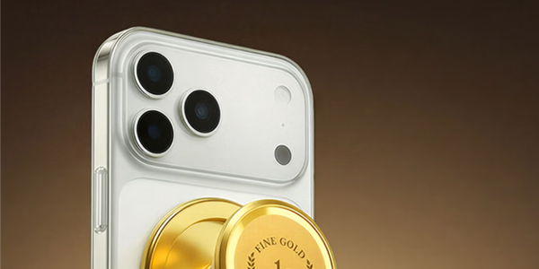 内嵌1克Au99.99金片！京东京造推出黄金气囊手机磁吸支架：1199元
