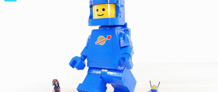 乐高40921太空系列放大版蓝色宇航员快速搭建及评测