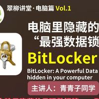 隐藏在你电脑里的超强数据锁，你却可能连钥匙都没有？一个视频带你搞明白BitLocker！【翠柳讲堂·电脑篇】