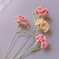 新手友好！一体钩织的康乃馨‖附图解