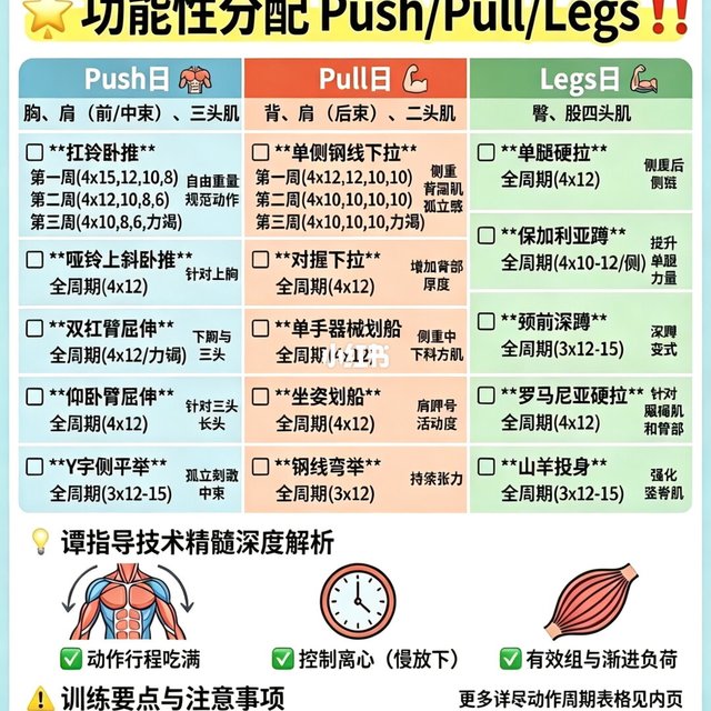 💪 凯圣王×谭成义功能性三分化训练计划！