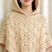 连帽披肩编织教程图解