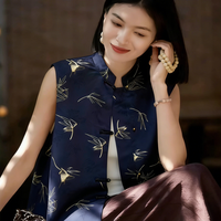 春天穿燕子竹叶撞色马甲，中式老钱风太优雅了！