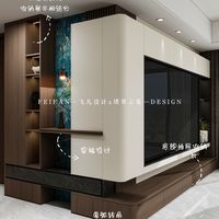 进门一面墙？别慌，做玄关+电视柜一体设计