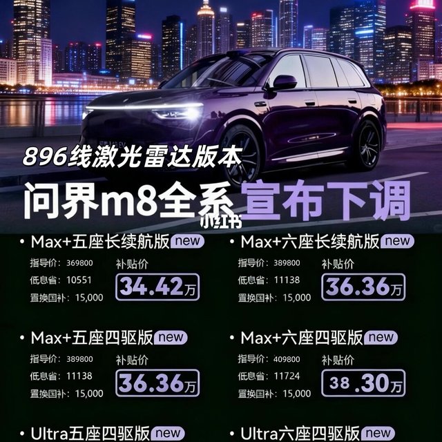 896线激光雷达问界m8最新优惠