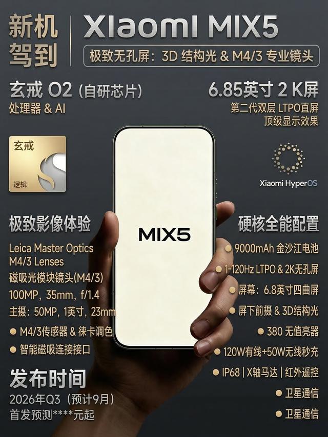 小米MIX5重磅爆料！这才是真·黑科技旗舰
