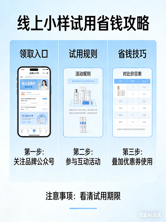 省钱攻略，线上购物先试小样再买正装