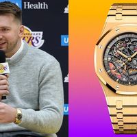 披上紫金战袍备受注目！Luka Dončić戴着AP Royal Oak的镂空双摆轮开启湖人生涯