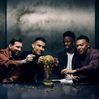 有钱啊，C罗！梅西！姆巴佩！维尼修斯！同框给它拍广告...