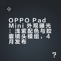 OPPO 智能生态产品总监乔家栋今天在微博发文，曝光了OPPO Pad Mini 小平板的外观据乔家栋分享的图片可以看到，这款平板整体外观较为小巧，采用浅紫色配色方案，后背的“OPPO”Logo 采用竖向放置，后摄模组则是类似 iPhone X 时代的胶囊形状，带有闪光灯，放大看应该是单摄