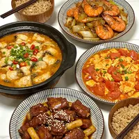 一家三口的香迷糊晚餐！速干两碗饭！