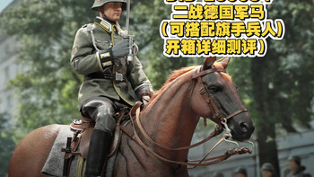 开封兵人详细开箱测评：DID E60084 棕色二战军马 站立姿态1:6比例静态模型可搭配80193二战德国国防军骑兵旗手安瑟莫兵人士兵玩具可动人偶
