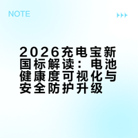 2026充电宝新国标解读：电池健康度可视化与安全防护升级