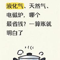 液化气、天然气、电磁炉成本与体验全方位对比