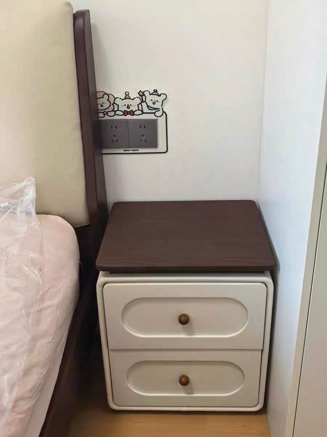 免安装床头柜实木卧室床边收纳柜简约