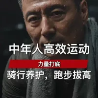 中年人高效运动模型：力量打底，骑行养护，跑步拔高