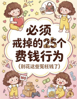 必须戒掉的25个费钱行为，别再让辛苦钱悄悄溜走
