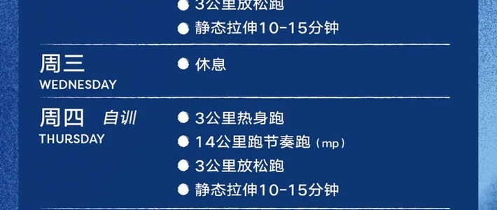 Brooks汉森马拉松冬训营精英组12周课表