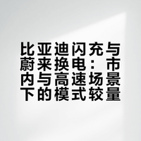 比亚迪闪充跟蔚来换电你更看好哪个发展模式？