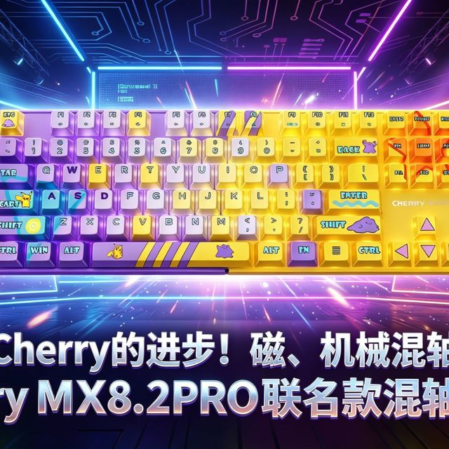 【无线混轴】Cherry开窍了！TMR磁轴+本命机械混轴键盘！可游戏可办公！樱桃CherryMX8.2PRO测评