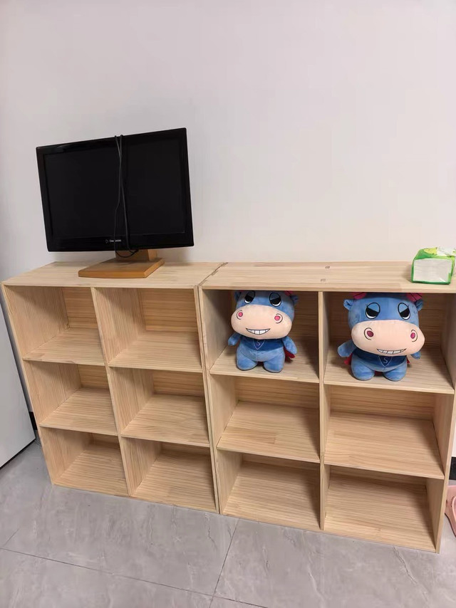 格子收纳柜实木书柜储物柜家用组合柜