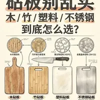 🥄厨房必备：砧板材质怎么选？一篇讲透