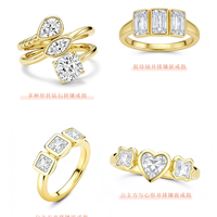 极简金镶戒指系列✨当几何切割遇见包边美学