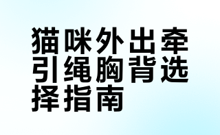 干货|猫咪外出牵引绳胸背应该怎么选择？