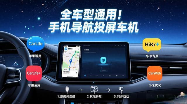 手机导航投屏车机操作指南：连接步骤与故障排查