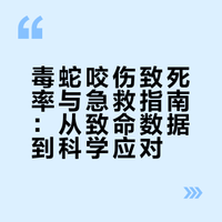 毒蛇咬伤致死率与急救指南：从致命数据到科学应对