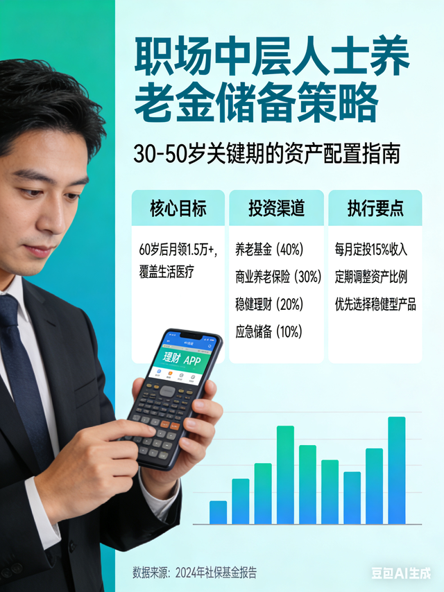 提前养老规划，中层职场人士养老金储备策略