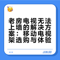 🇨🇦老房电视无法上墙｜移动电视架解决