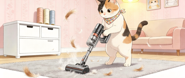 千元内养宠“天菜”吸尘器？友望大橘Pro自动集尘+防缠绕太香了！