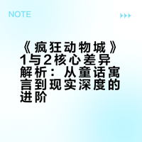 《疯狂动物城》1与2核心差异解析:从童话寓言到现实深度的进阶